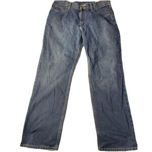 Carhartt Relaxed Fit Men's Blue Cotton Jeans Size 36x32 Straight Leg No Tag
